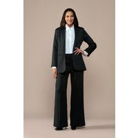 Klassischer, einreihiger schwarzer Blazer