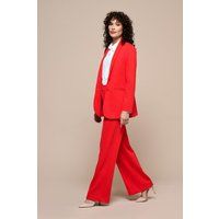 Korallefarbener Blazer mit Reverskragen