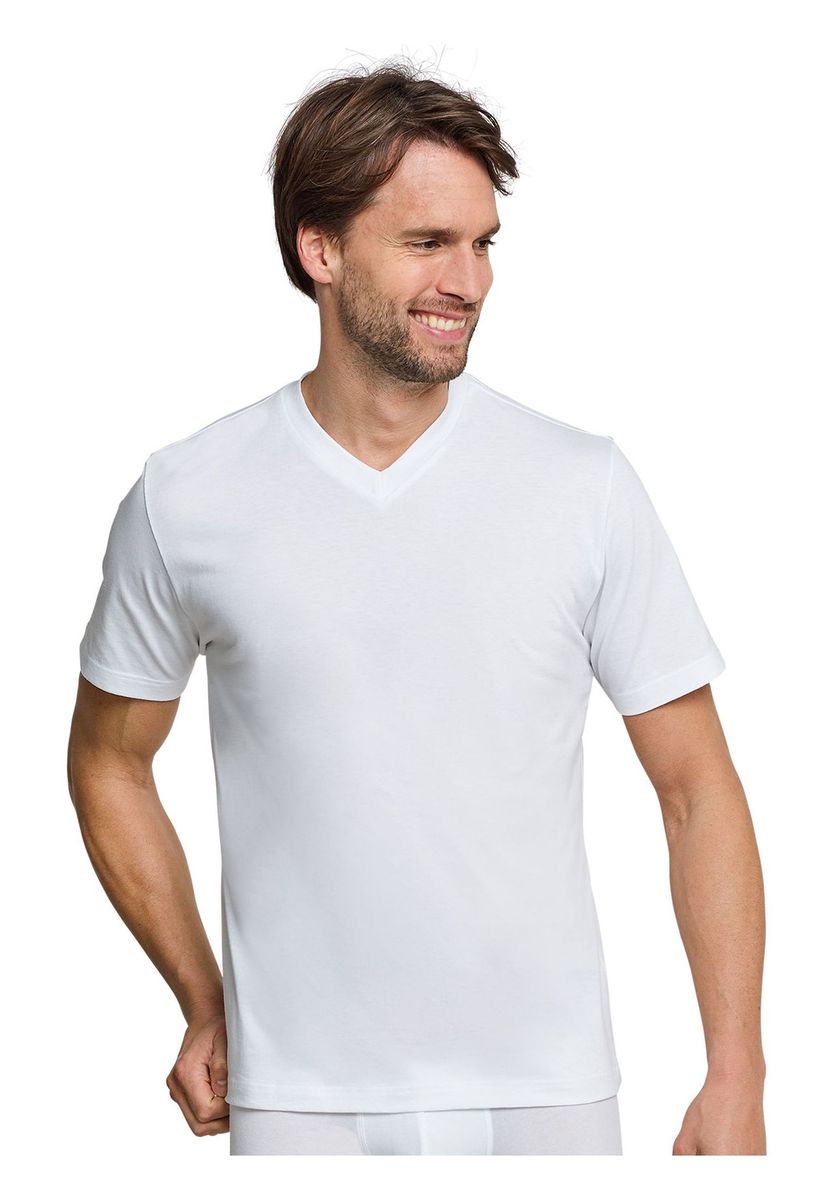 Klassisches V-Ausschnitt Baumwoll T-Shirt Doppelpack