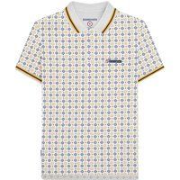 Lambretta - Poloshirt für Herren (Weiß/Marine/Rauchblau)