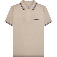 Herren Piqué Poloshirt mit Streifenkragen