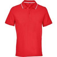 Klassisches Piqué Poloshirt mit Kontrastbesatz