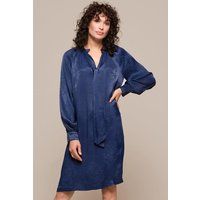 Elegantes Jacquard-Tunika-Kleid mit Bindeband