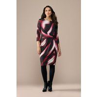 Jersey-Midikleid mit abstraktem Print