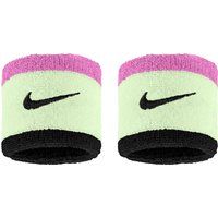 Nike - Armband, Swoosh (2er-Pack) (Volt Farbe/Pink/Schwarz)