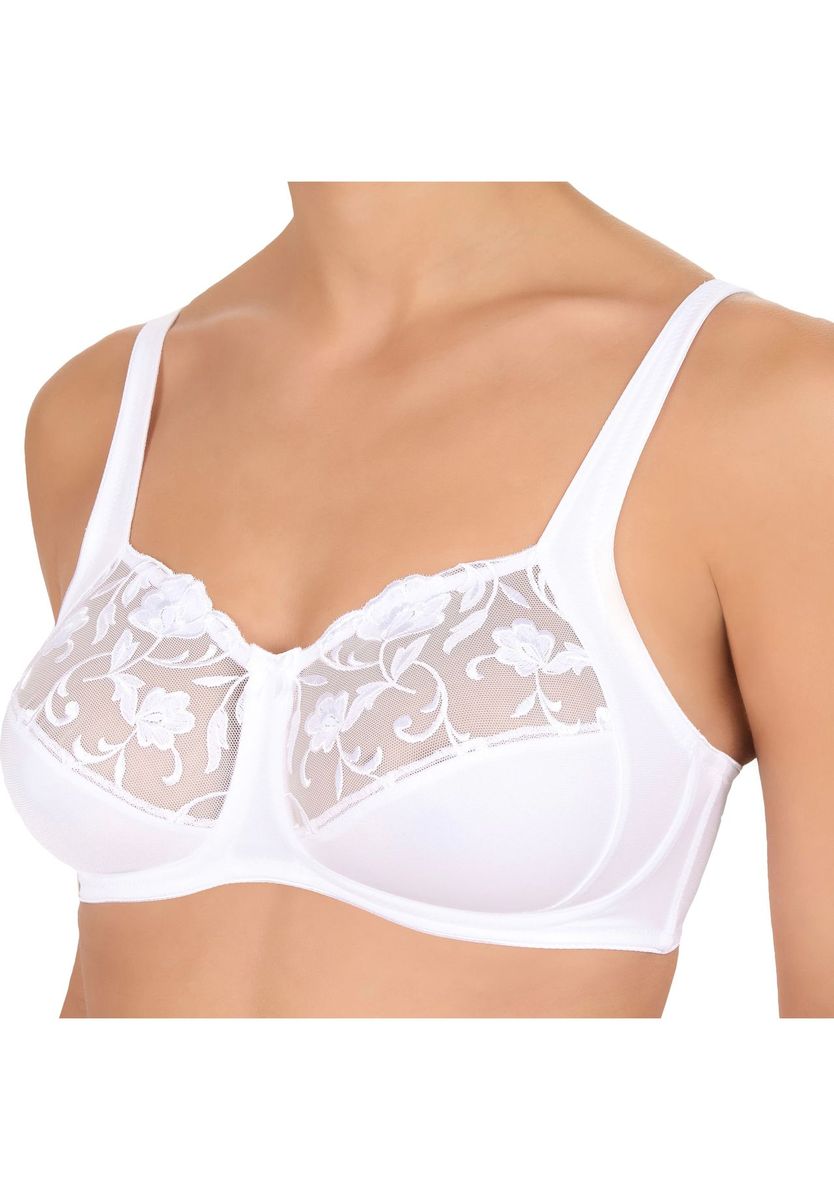 Bügelloser Komfort-BH mit Blumenstickerei