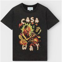 Baumwoll-T-Shirt mit Grafikprint im Vintage-Stil