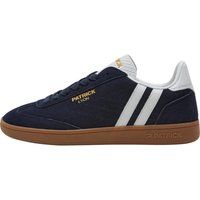 Marineblaues Wildleder-Sneaker mit niedrigem Profil