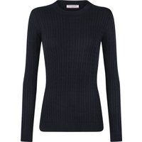 Zopfmuster Pullover mit Rundhalsausschnitt