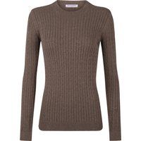 Zopfmuster Pullover mit Rundhalsausschnitt