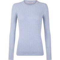 Zopfmuster Pullover mit Rundhalsausschnitt