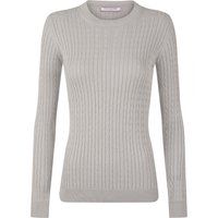 Zopfmuster Pullover mit Rundhalsausschnitt
