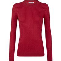 Zopfmuster Pullover mit Rundhalsausschnitt