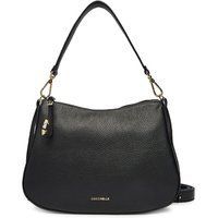Schultertasche aus genarbtem Leder im Hobo-Stil