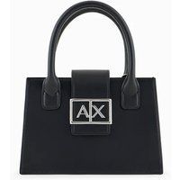 Strukturierte Trapezhandtasche mit Griff