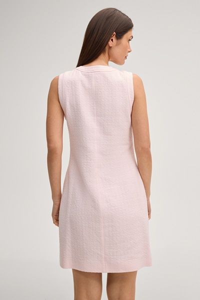 Bouclé Kleid Danai Rosé Ärmelloses Kleid mit Knopfdetails