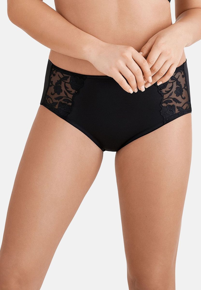 Eleganter hochtaillierter Slip mit Spitzendetail