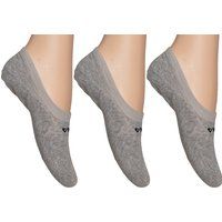 Graue, niedrige Sneaker-Socken im Dreierpack
