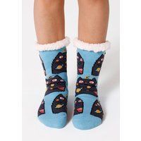 "Space Cat" Sherpa-Socken
