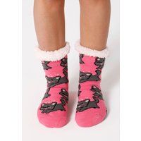 "Happy Kitten" Sherpa-Socken
