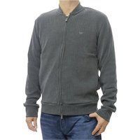 Herren Strickjacke mit Reißverschluss und Rippenmuster