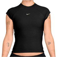 Geripptes, kurzes Strick-T-Shirt