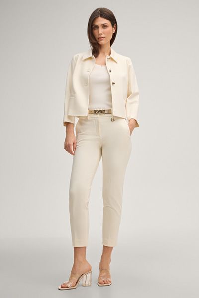 Joop! Geripptes Tanktop Kespi in Creme mit Logo-Detail