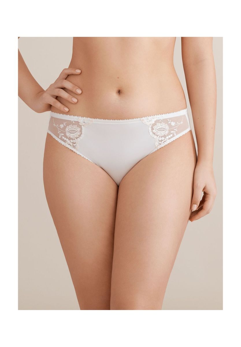 Mittelhoher Slip mit floraler Spitze