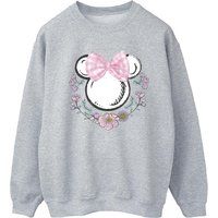 Minnie Maus Blumengrafik Sweatshirt
