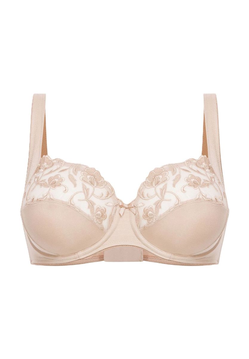 BH mit Bügel, Blumenstickerei und Schleife