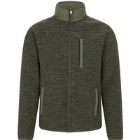 Mountain Warehouse - "Hayfield" Fleece-Oberteil für Herren, Durchgehender Reißverschluss, Kunstfell gefüttert (Khakigrün)