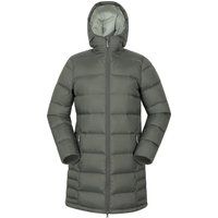 Mountain Warehouse - "Stratus Extreme" Daunenjacke für Damen, Packable, Lang (Khakigrün)