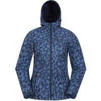 Softshelljacke mit Blumenmuster und Kapuze