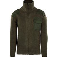 Herren-Strickjacke mit Reißverschluss im Militärstil