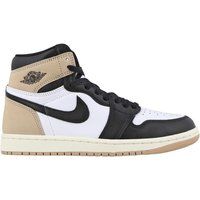 Nike - "Air Jordan 1 Retro" Sneaker für Damen, Leder, Hoch geschnitten (Braun)