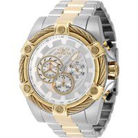 Herren Silber- und Gold-Chronograph-Uhr