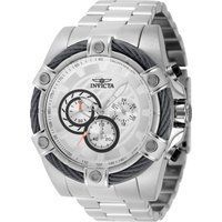 Silberfarbene Chronographenuhr