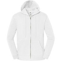 Unisex Weiße Kapuzenjacke mit Reißverschluss