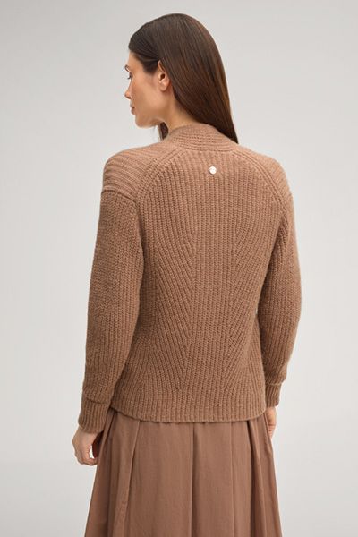 Joop! Kanna Hellbraune Strickjacke aus Alpakawollmischung