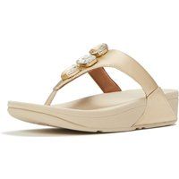 Fitflop Lulu Ultra-Jewel Zehenpost Polyurethan Damen Sandalen Platino