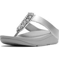 Fitflop Fino Toe-Post Polyurethan Damen Silber Sandalen