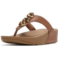 Fitflop Lulu Ultra-Jewel Zehensteg-Polyurethan Damen Sandalen in Dunkelbraun
