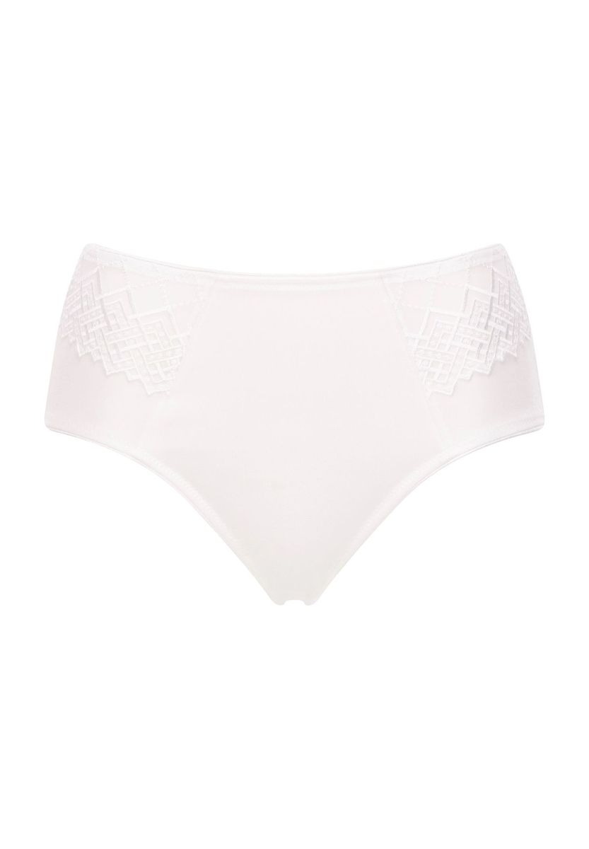 Klassischer weißer Slip mit Spitzendetail