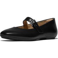 Fitflop Delicato Leder Damen Schuhe All Black Schmale Passform