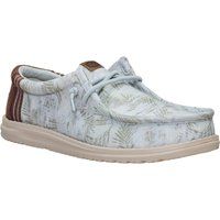 HEYDUDE Wally Gewaschene Textil Herren Hausschuhe Hafen Grün/Multi