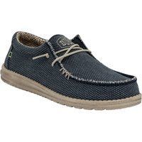 HEYDUDE Wally Geflochtene Polyester Herren Slipper Blau Nacht