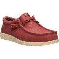 HEYDUDE Wally Stretch Canvas Textil Herren Slipper in Burnt Red/Boulder Tan