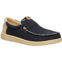 HEYDUDE Mikka Geflochtene Textil Herren Slipper Schwarz/Boulder Tan