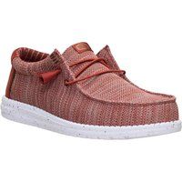 HEYDUDE Wally Stretch Sox Polyester Herren Mokassins in verbranntem Rot/Multi