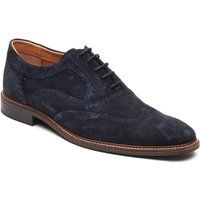 Base London Clarence Brogue Leder Herren Navy Brogues Schuhe